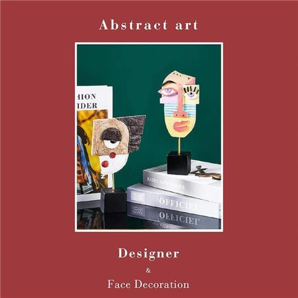 Handcrafted Statues Resin Abstract Sculpture for Home Decor Modern,African Art - Picture 5 of 7